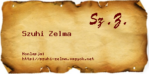 Szuhi Zelma névjegykártya